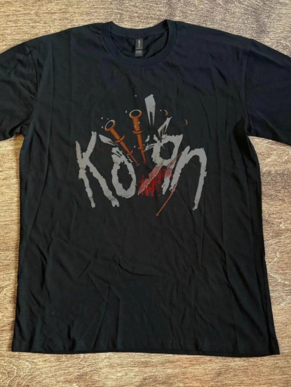 Dark Alternative Graphic T-Shirt – Black Distressed Music Style Tee